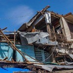 A home left destroyed from Typhoon Haiyan