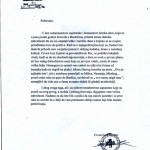 Letter of gratitude from Zajecar