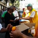 Vegan Food Distribution to Homeless Individuals in Los Angeles, California, USA