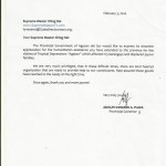 Letter of Appreciation from The Provincial Government of Agusan del Sur