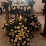 Dogs paying respects to Ms. Margarita Suarez at funeral home in Cuernavaca Morelos, Mexico