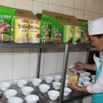 Preparation of the Organic NutriNut drinks for the children in Baby Home Orphanage of South Pyongan Province