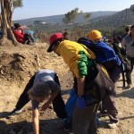 Helping to clean Cam Moria in Lesbos, Greece – November 16, 2015