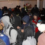 Clothes distribution tent at Tabanovce camp, Macedonia – November 22