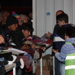Helping at the clothes distribution tent at Tabanovce camp, Macedonia – November 22