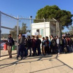 Outside the registration compound at Camp Moria in Lesbos, Greece – November 2015