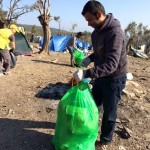 Cleaning up at Camp Moria in Lesbos, Greece – November 2015