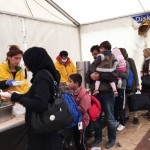 Refugee relief work Munich center Nov 15