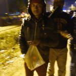 10-20151202 receive our food and flyer in Idomeni Greece