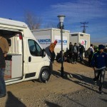 Praksis, a local Greek NGO group of volunteers, helping refugees in Idomeni, Greece - December 8, 2015