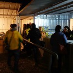 Providing warm clothes and shoes at the train station in Tabanovce, Macedonia – December 3, 2015