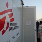 Médecins Sans Frontières (MSF) (Doctors Without Borders) tent in Idomeni, Greece – December 4, 2015