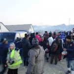 Providing vegan food, and flyers with Master’s comforting words in Arabic and English to the refugees in Idomeni, Greece – December 4, 2015