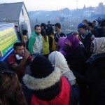 Providing vegan food, and flyers with Master’s comforting words in Arabic and English to the refugees in Idomeni, Greece – December 4, 2015