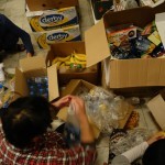 Preparing packages of vegan food for refugees in Idomeni, Greece - December 4, 2015