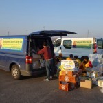 Preparing packages of vegan food for refugees in Idomeni, Greece - December 5, 2015