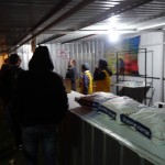 Providing vegan food to refugees at a gas station in Tabanovce, Macedonia - December 6, 2015
