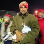 Refugee was very touched by Master's love and crying after receiving our vegan food in Idomeni Greece - December 7, 2015
