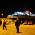 Ship carrying refugees arrives in Kavalas, Greece - December 9, 2015