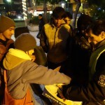 20151212 refugees are blissful happy to receive our foods and flyer at midnight at Victory Park in Athens Greece (11)