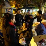 20151212 refugees are blissful happy to receive our foods and flyer at midnight at Victory Park in Athens Greece (5)