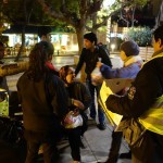 20151212 refugees are blissful happy to receive our foods and flyer at midnight at Victory Park in Athens Greece (7)