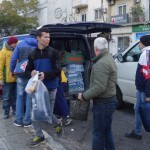 20151214 around 8AM refugees are blissful happy to receive our foods and flyer at Victory Park in Athens Greece (29)