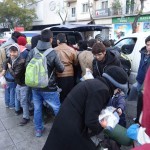 20151214 around 8AM refugees are blissful happy to receive our foods and flyer at Victory Park in Athens Greece (38)