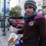 20151214 around 8AM refugees are blissful happy to receive our foods and flyer at Victory Park in Athens Greece (46)