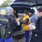 20151214 around 8AM refugees are blissful happy to receive our foods and flyer at Victory Park in Athens Greece (60)