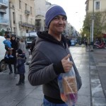 20151214 around 8AM refugees are blissful happy to receive our foods and flyer at Victory Park in Athens Greece (63)