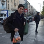 20151214 around 8AM refugees are blissful happy to receive our foods and flyer at Victory Park in Athens Greece (66)