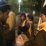 20151214 around 8PM refugees are blissful happy to receive our foods and flyer at Victory Park in Athens Greece (4)-b