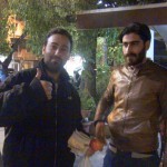 20151214 around 8PM refugees are blissful happy to receive our foods and flyer at Victory Park in Athens Greece (9)-b