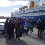20151217 around 10AM refugees are blissful happy to receive our foods and flyers at Pireaus harbor in Athens Greece (155)