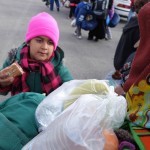 20151217 around 10AM refugees are blissful happy to receive our foods and flyers at Pireaus harbor in Athens Greece (48)
