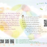 Flyer with Master’s comforting words in English