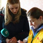 Providing contact details to Bulgarian News crew