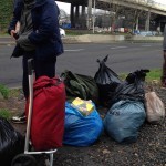 With frequent rain in Oregon, one of the biggest difficulties for homeless people living outdoors is keeping clothes dry and clean.