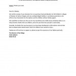 Thank-you letter from SOS Children’s Villages in Akouda, Tunisia-English translation