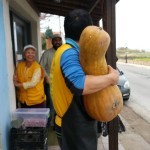 Huge butternut pumpkin donated by a local resident, Chios Island