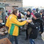 Providing vegan food to the refugees at the ferry