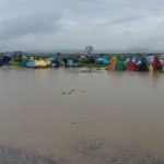 Very wet from the continuous rain in Idomeni, Greece