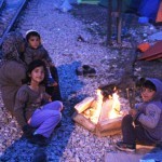 Children, camp B, Idomeni, Greece - March 8, 2016
