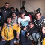Refugees request us to take a picture after talking about the situation @ camp A Idomeni, Greece - March 8, 2016