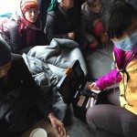 Medical consultation in refugees tent, Idomeni, Greece