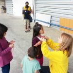 Teaching kids about friendship bracelets, Elliniko, Athens
