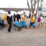 Refugee relief work in Oinofyta Camp, Athens, Greece