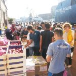 Refugee relief work at Piraeus Port, Athens, Greece