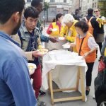 Refugee relief work in Paris, France